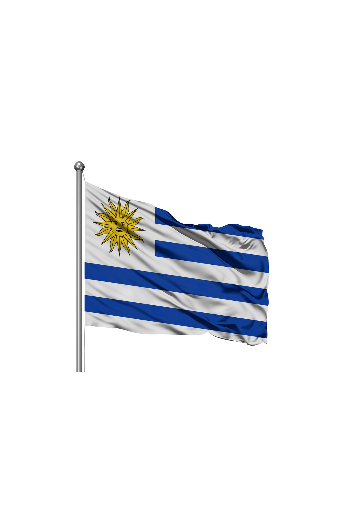 Özel Flama Bayrak Uruguay Devleti Bayrağı - Premium Raşel Kumaş 150X225cm