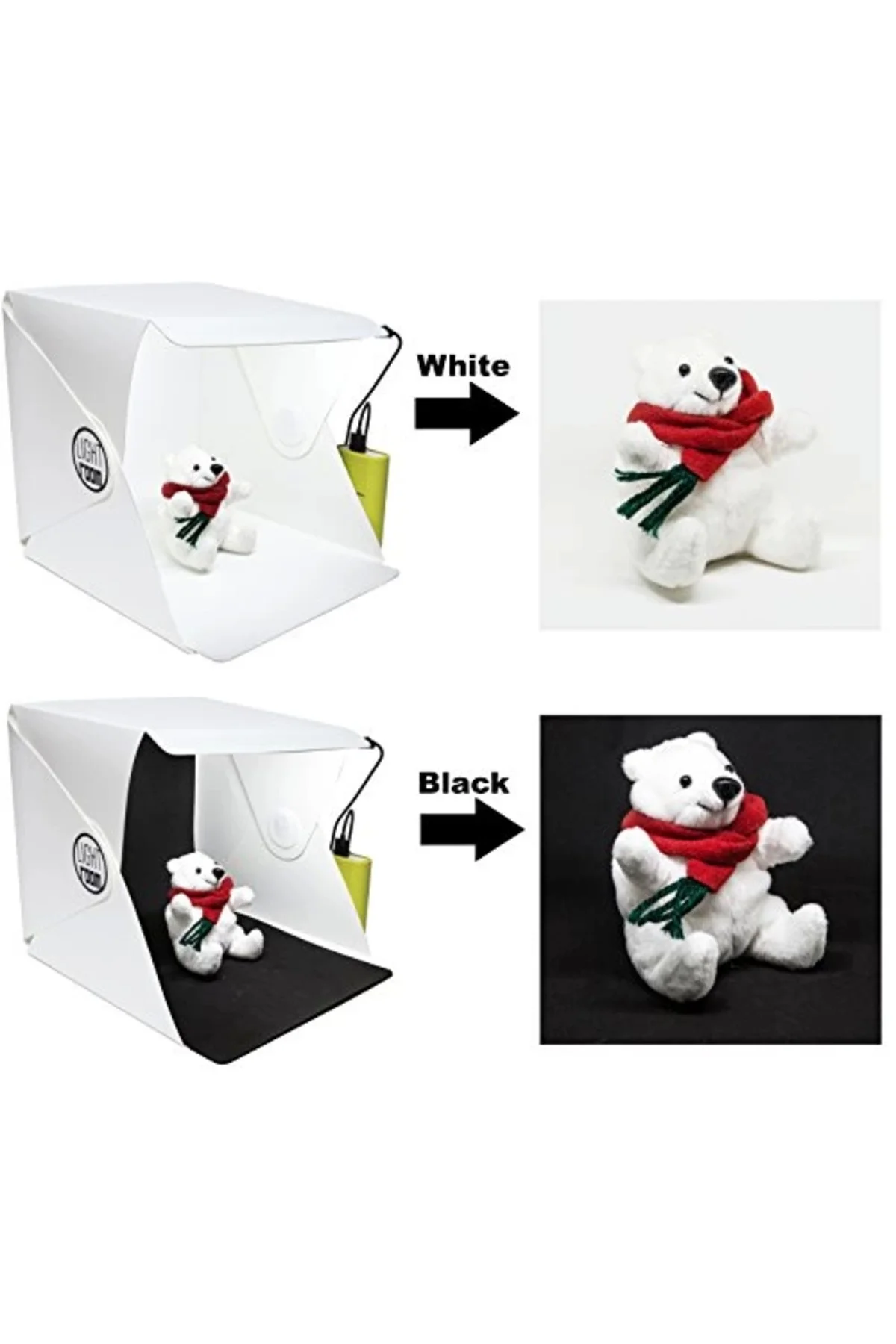 Ürün Çekim Çadırı Mini Fon Fotoğraf Stüdyosu Ledli Işık Perdesi -