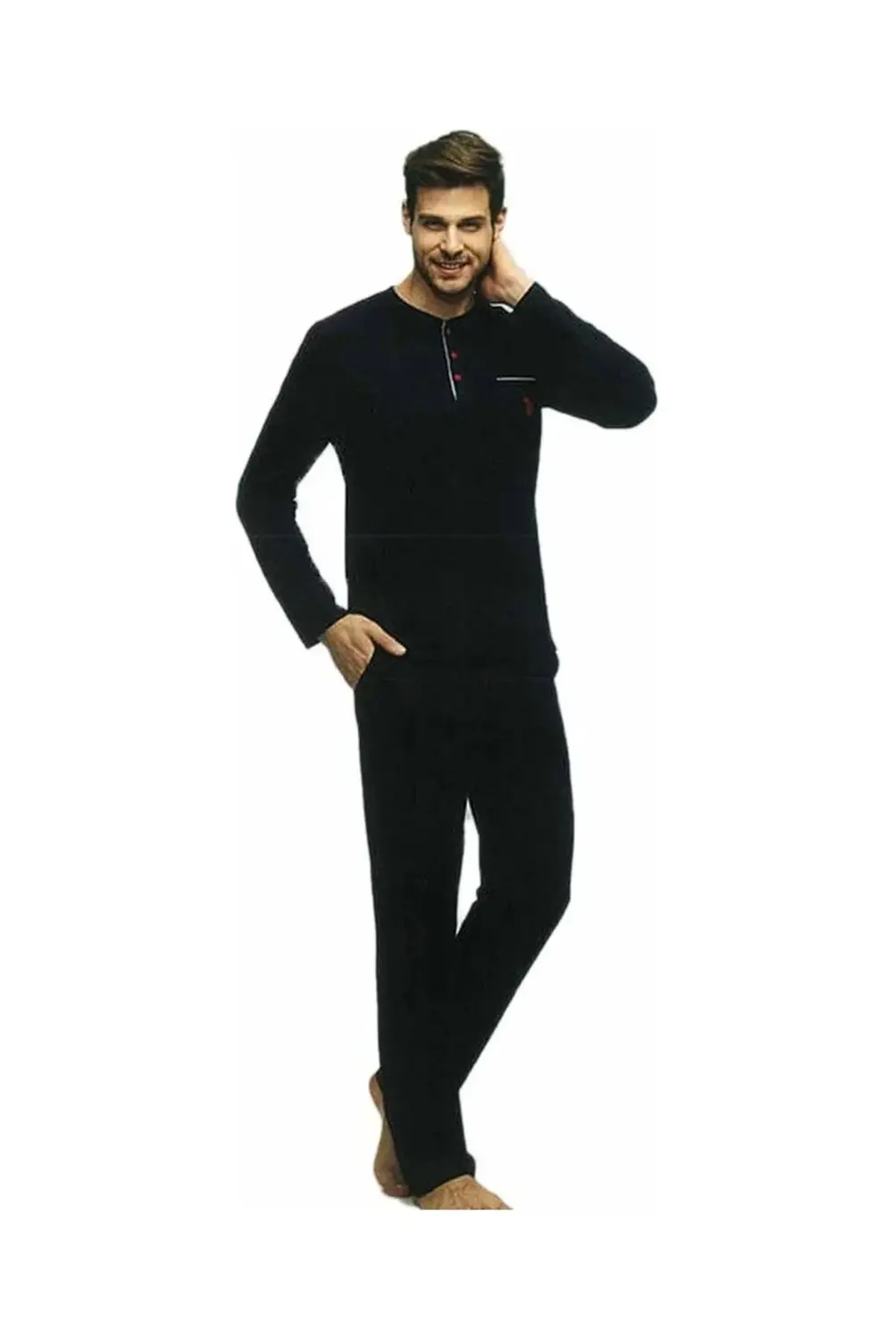 Us Polo 17384 Erkek Uzun Kol Pijama Takımı