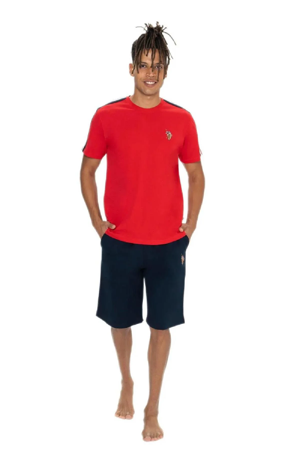 U.S. Polo Assn. 18868 Yarım Kollu Sıfır Yaka Spor Şort Takım