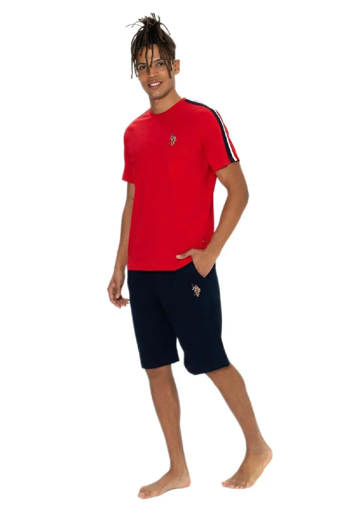 U.S. Polo Assn. 18868 Yarım Kollu Sıfır Yaka Spor Şort Takım
