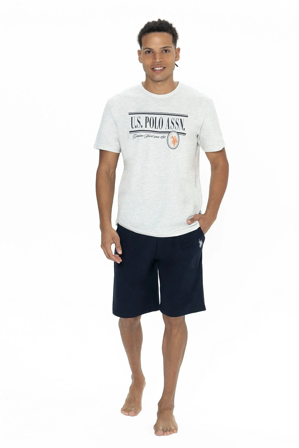 U.s Polo Assn. 18874 Erkek Kısa Kollu Bisiklet Yaka Şortlu Pijama U.s Polo Assn. 18874 Erkek Kısa Kollu Bisiklet Yaka Şortlu Pijama