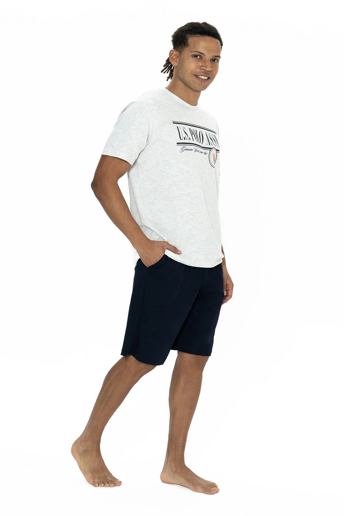 U.s Polo Assn. 18874 Erkek Kısa Kollu Bisiklet Yaka Şortlu Pijama U.s Polo Assn. 18874 Erkek Kısa Kollu Bisiklet Yaka Şortlu Pijama