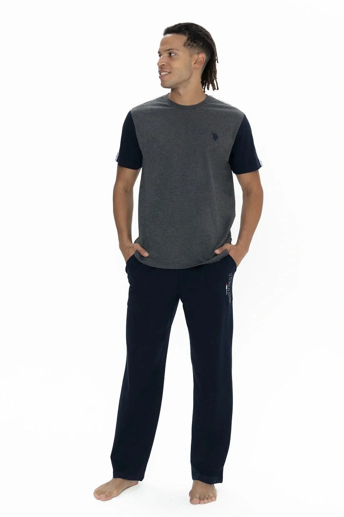 U.s Polo Assn. 18898 Erkek Kısa Kollu Bisiklet Yaka Pijama Takımı