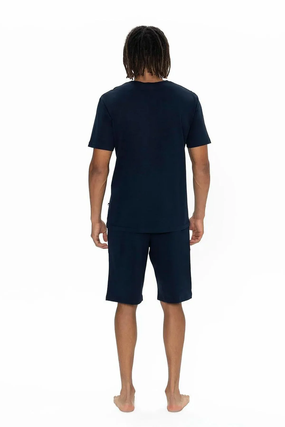 U.s Polo Assn. 18905 Erkek Kısa Kollu Bisiklet Yaka 3'lü Pijama Takımı-Lacivert