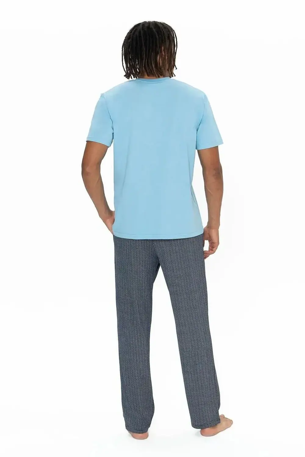 U.s Polo Assn. 18907 Erkek Kısa Kollu Yakası Düğmeli Pijama Takım