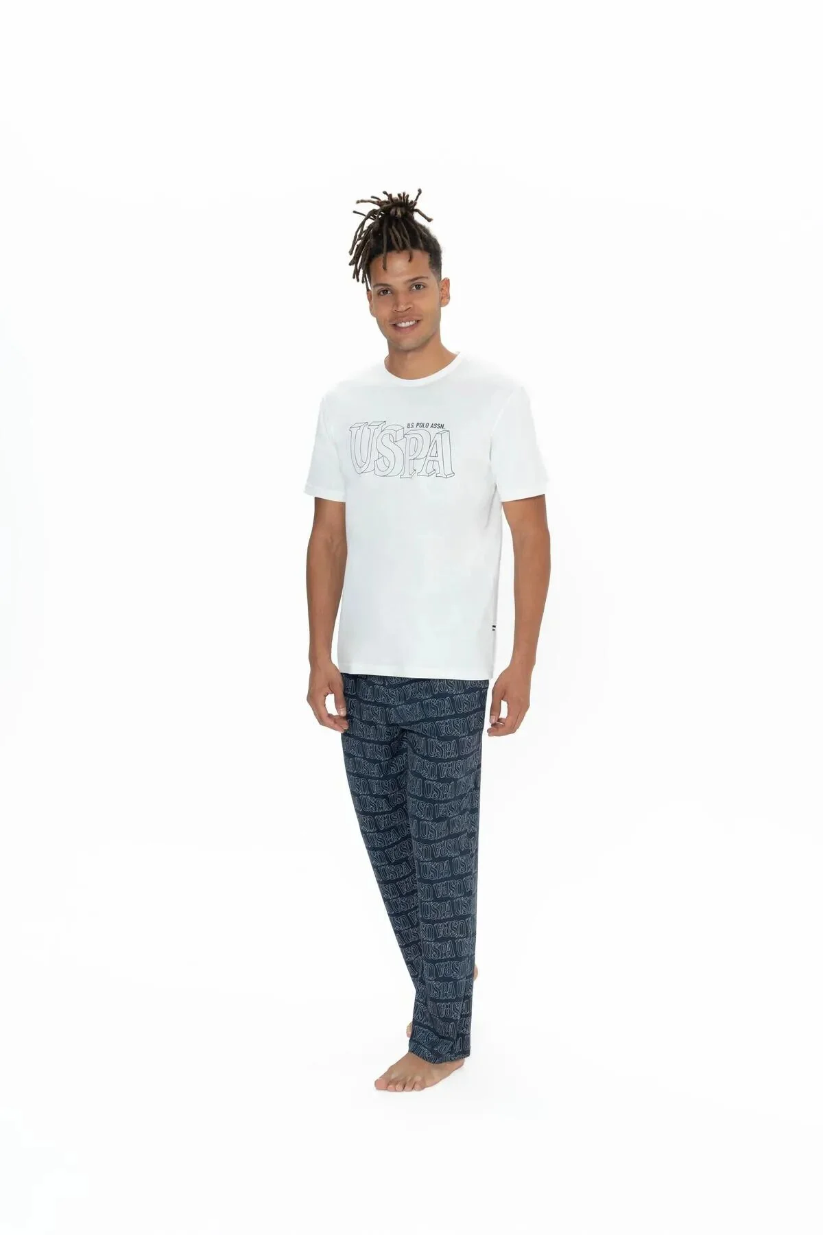Erkek 3'lü %100 Pamuk Pijama Takımı