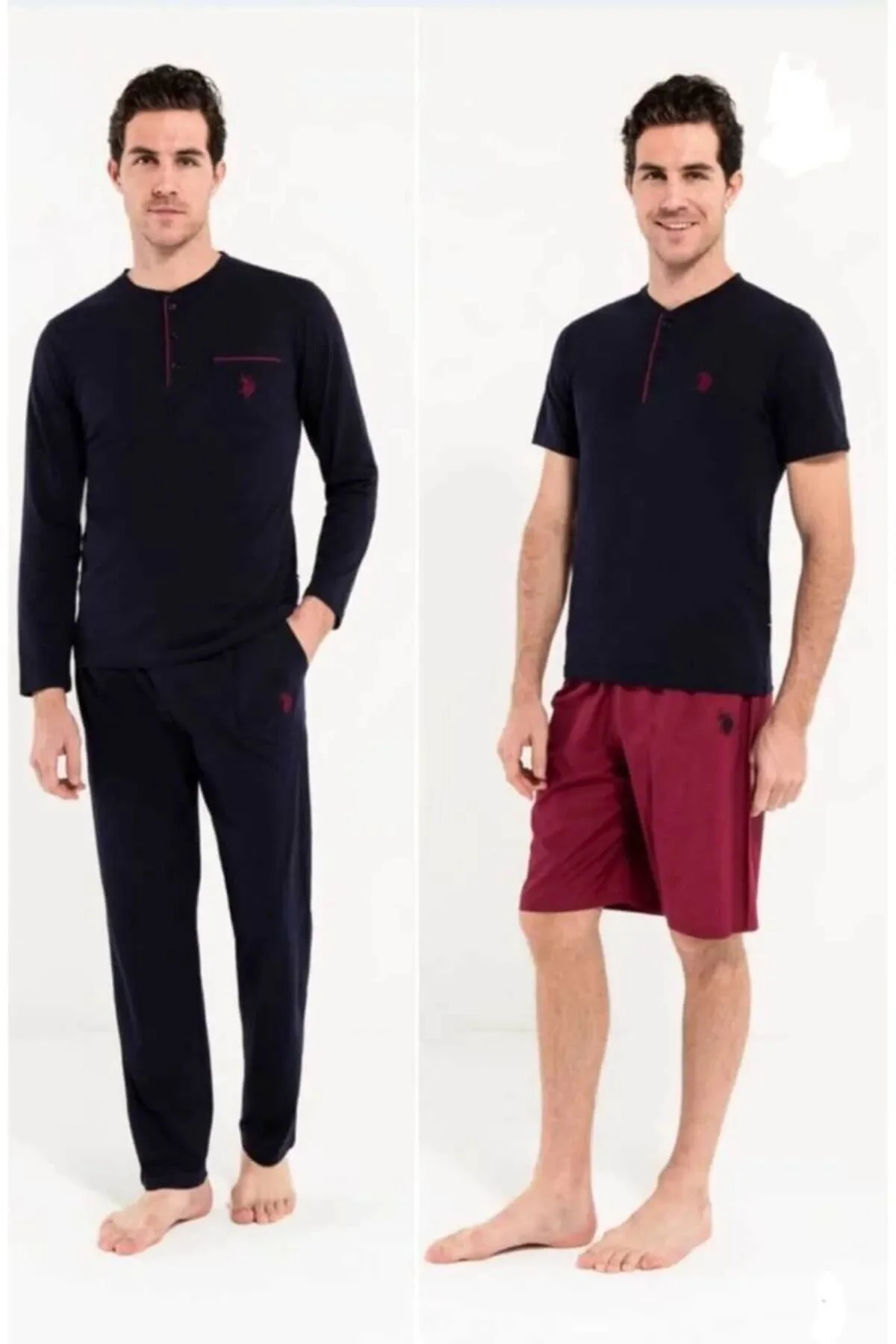 U.S. Polo Assn. Erkek 5 Parça Röpteşambır / Pijama Set takim - ME