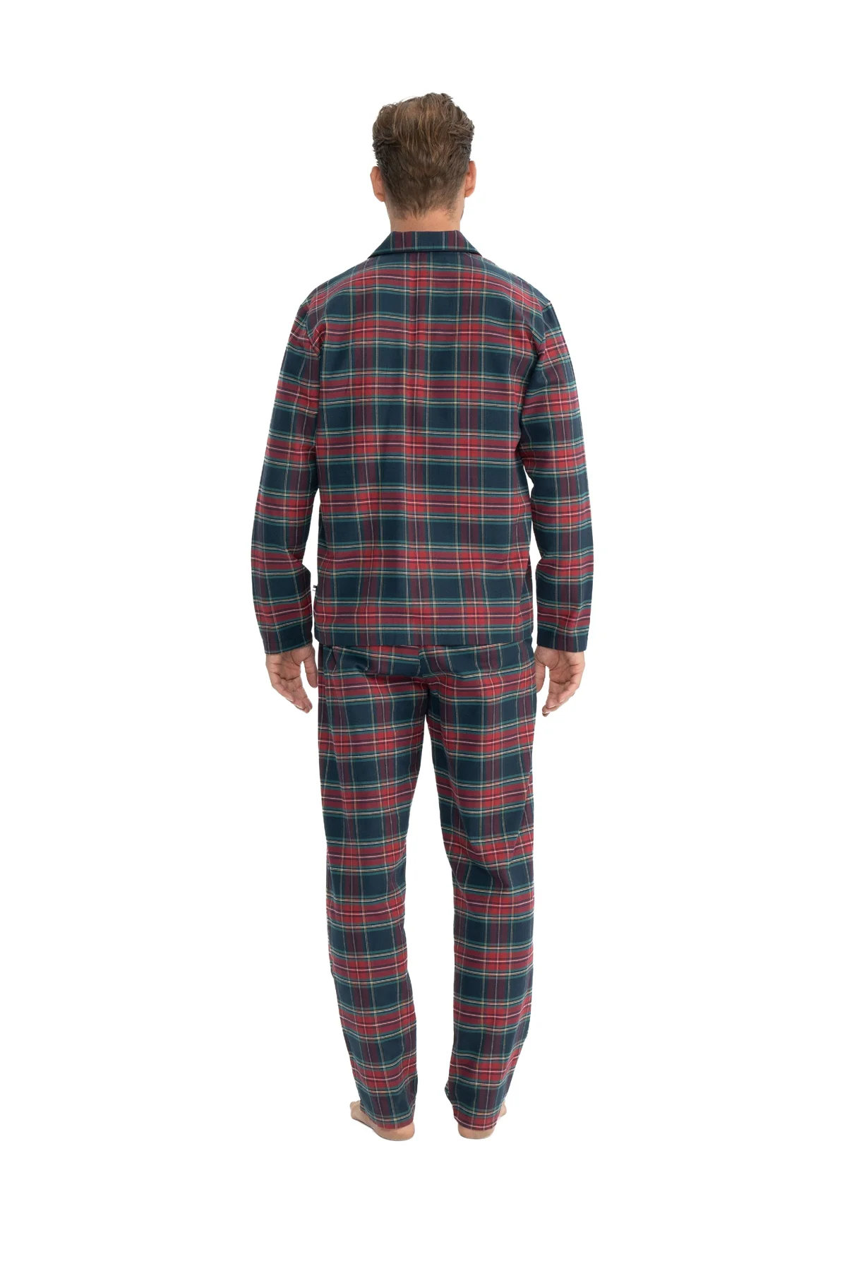 Erkek Bordo Ekoseli Boydan Patlı Pijama Takımı 1125K.Z1ET.A8.G.R.8.OU5.P2.023KMLKE