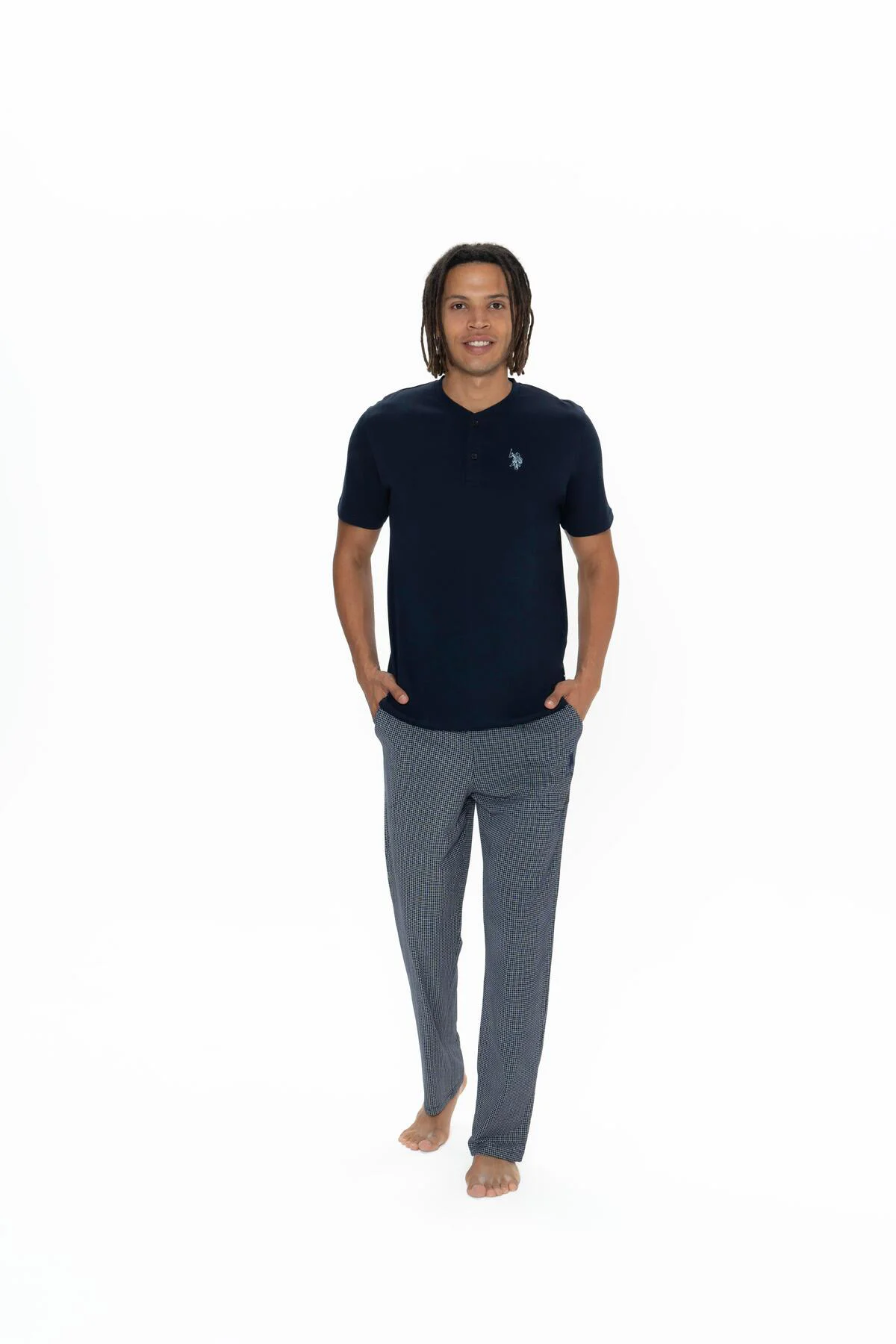 U.S. Polo Assn. Erkek Lacivert Pijama Takım