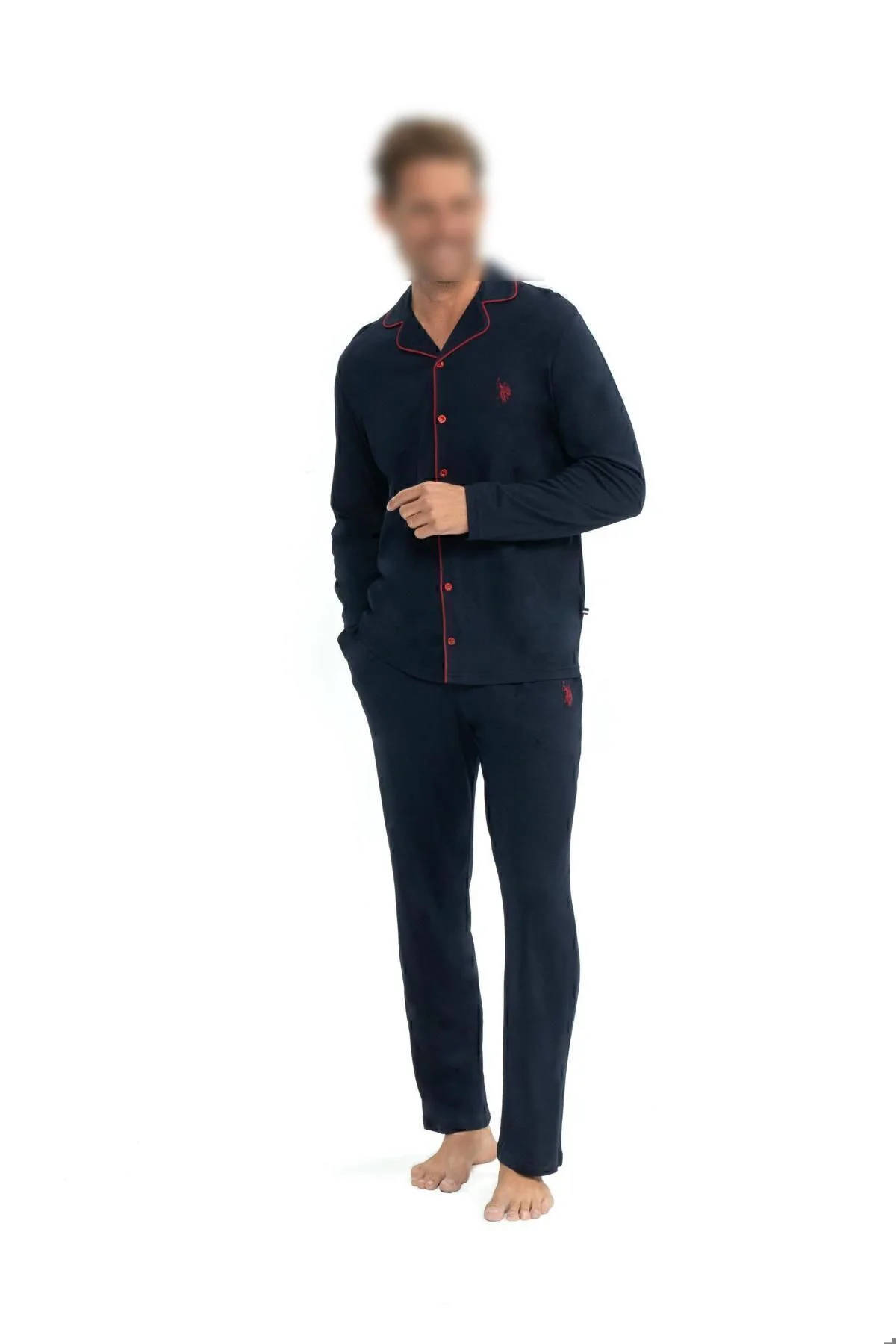 -  Erkek Lacivert Boydan Patlı Pijama Takımı 024.B1ONN.I.E2.0.C.3LY.9.DE