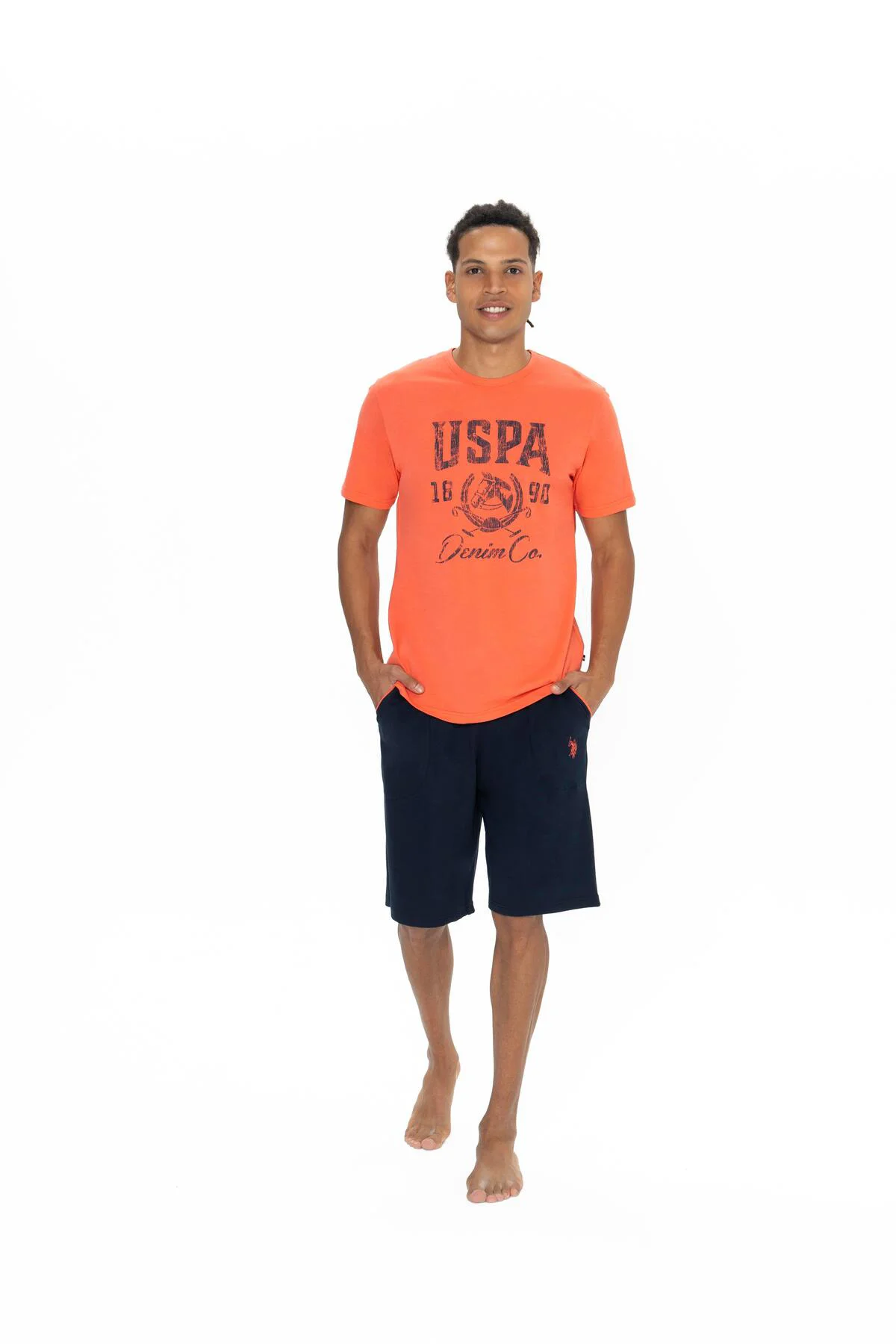 U.S. Polo Assn. Erkek Pembe Şort Takım