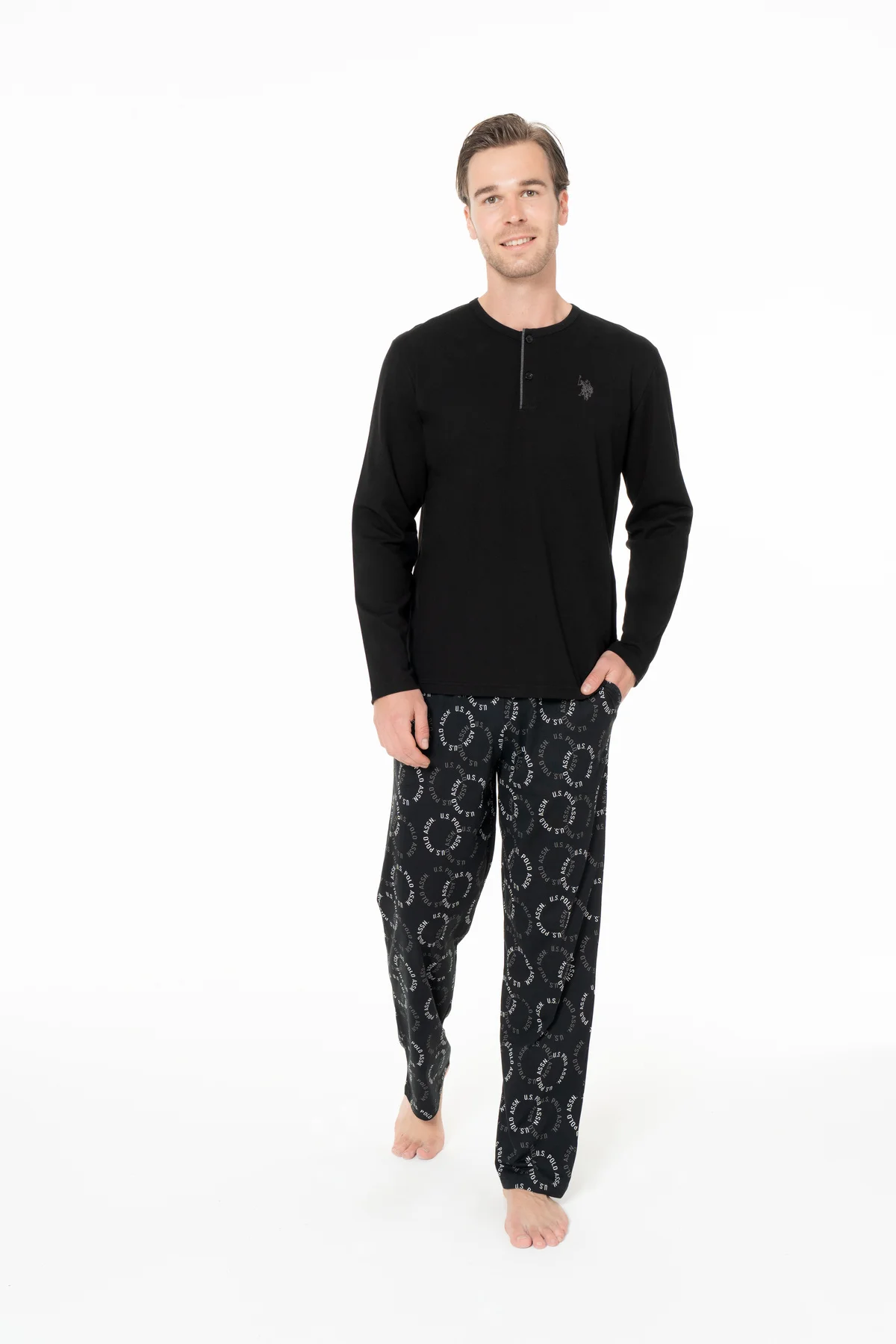 Erkek Siyah Pijama Takım