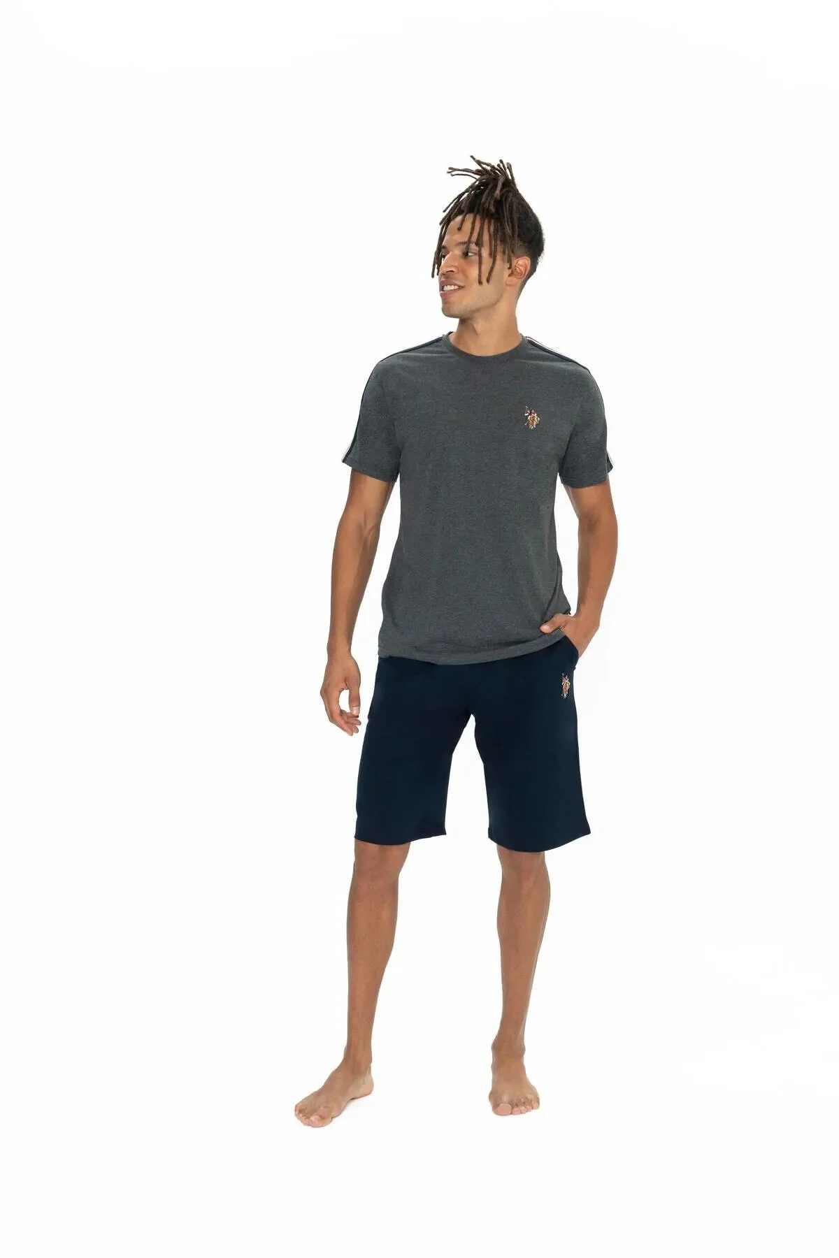 U.S. Polo Assn. Erkek Yuvarlak Yaka Pijama Şort Takım U.S. Polo Assn. Erkek Yuvarlak Yaka Pijama Şort Takım