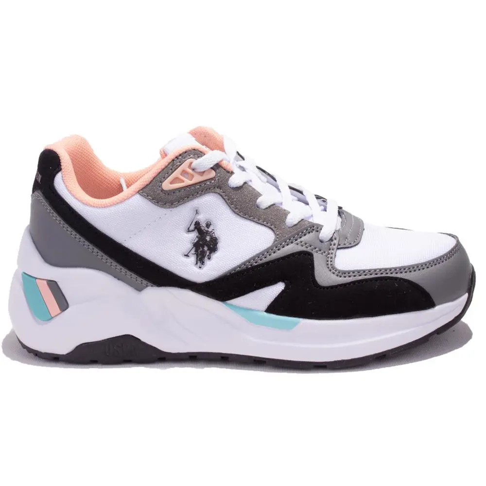 U.s Polo Assn Husky Fx Beyaz Siyah Ortopedik Günlük Kadın Spor Ay