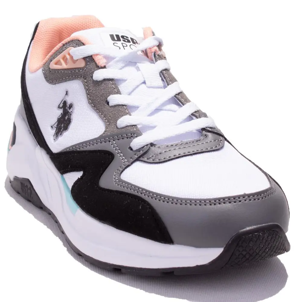 U.s Polo Assn Husky Fx Beyaz Siyah Ortopedik Günlük Kadın Spor Ay