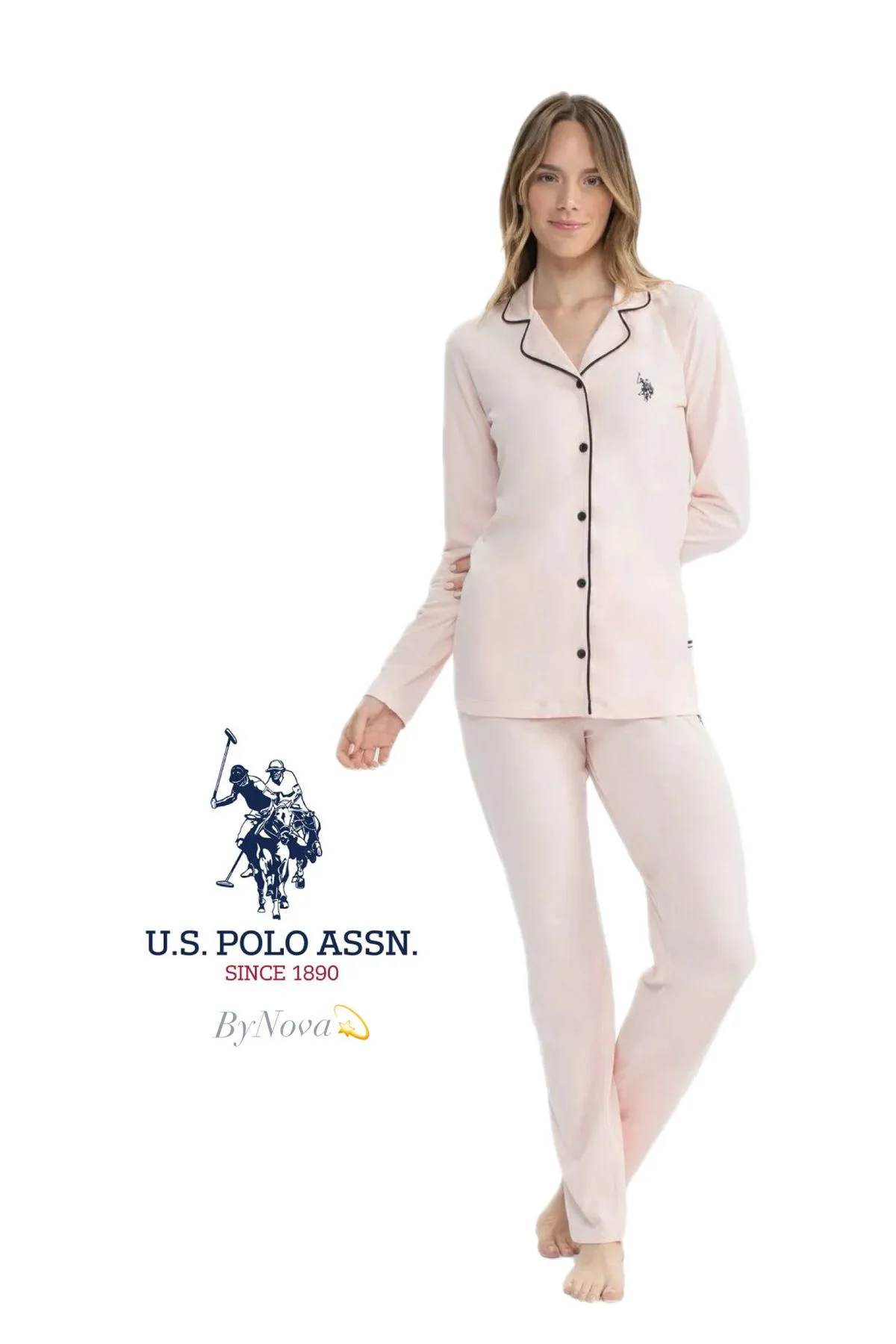 U.S. Polo Assn. Kadın Ev Giyim Nova Pijama Takımı-MER.1Q1.D92.DoE