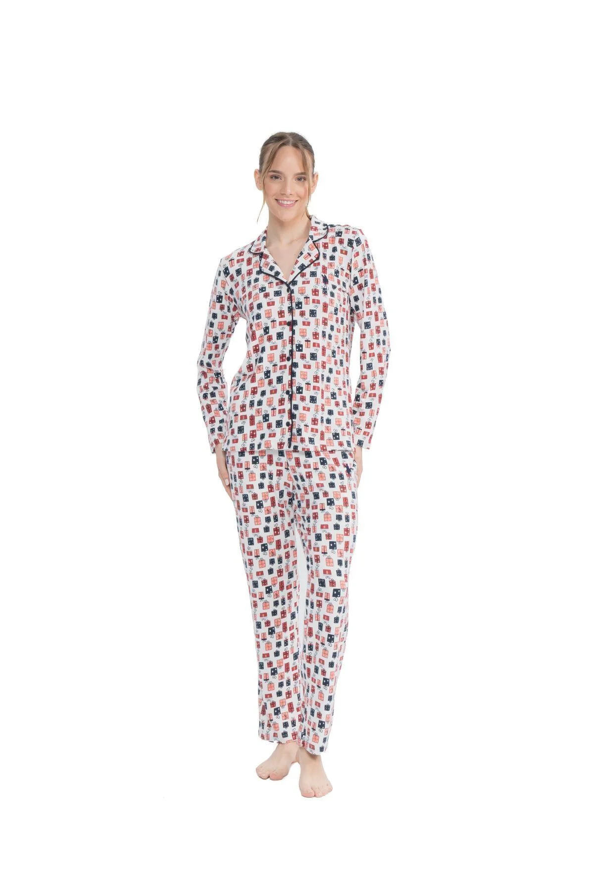 Kadın Hediye Baskılı Nova Pijama Takımı - MER.1Q7.D92.D1E.CY1B.BFF/.1.