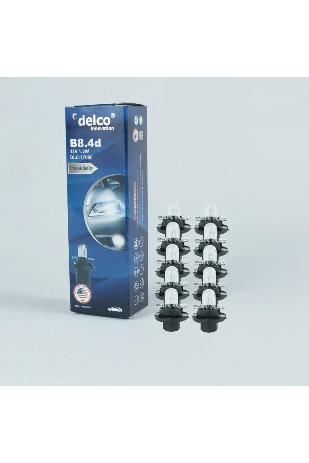 U.s.a B8.4d 1.2w Duylu Gösterge Ampulü 12 Volt 10 Adet