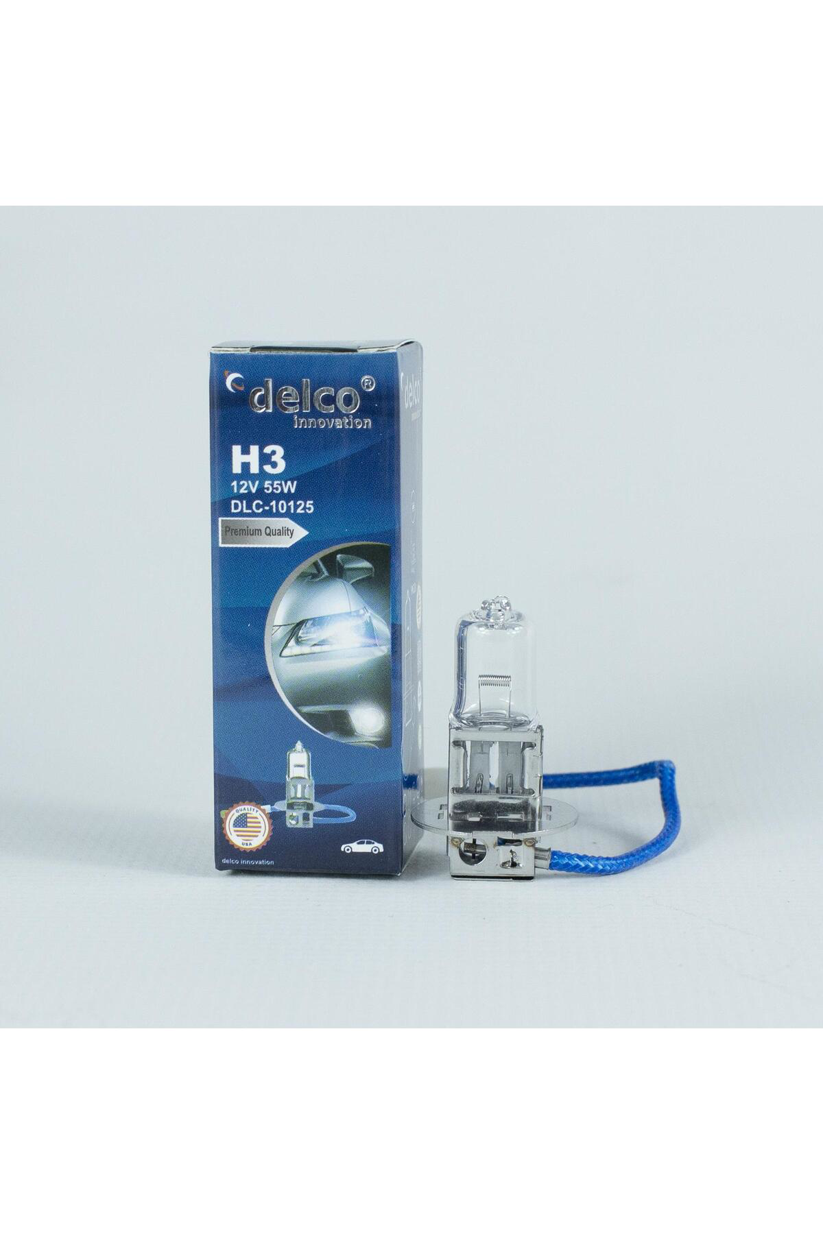 Delco U.S.A H3 %30 Fazla İşık 12 Volt Halogen Ampul Pk22s 10 Adet