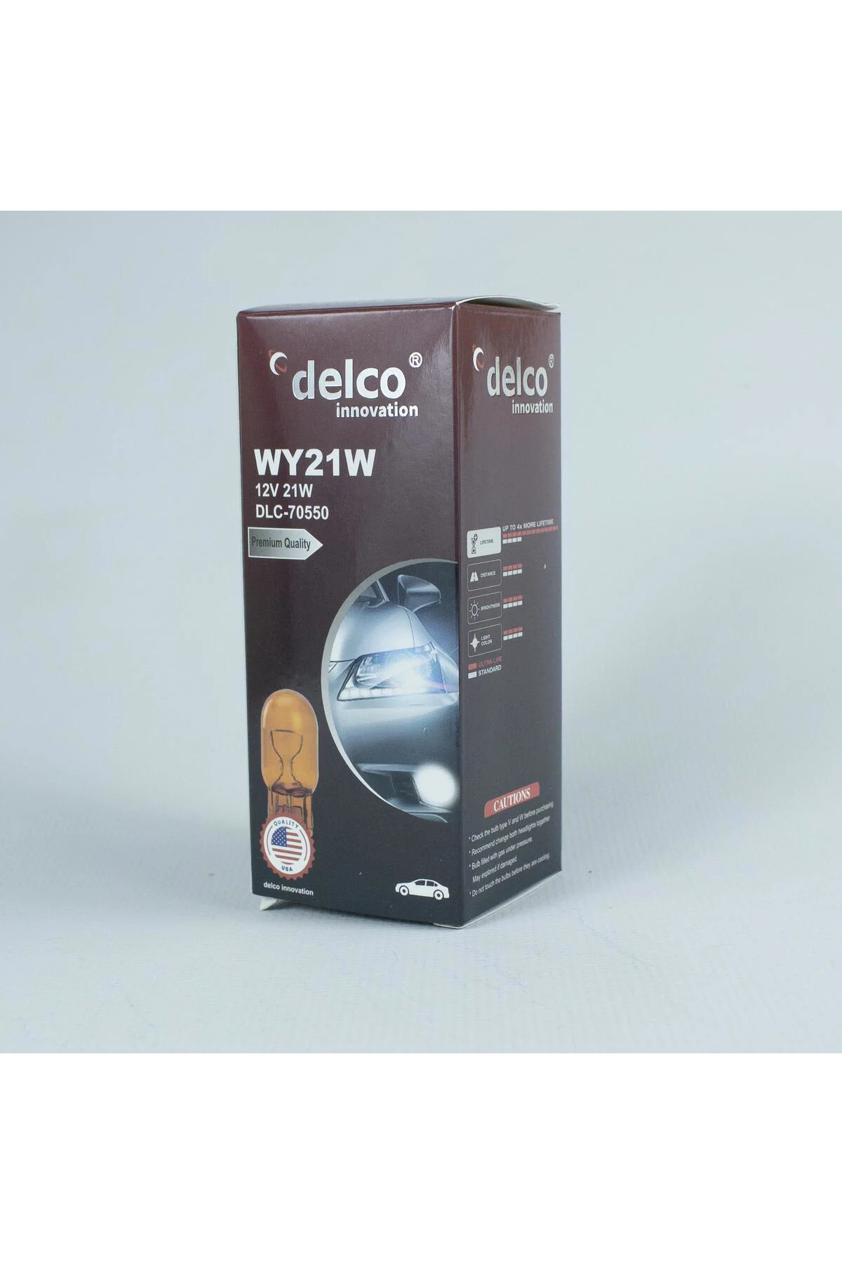 U.s.a T20 Amber Tek Duy 21w Dipsiz Ampul 12 Volt 10 Adet