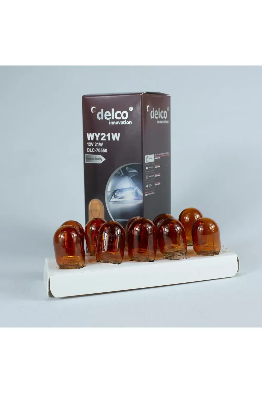 U.s.a T20 Amber Tek Duy 21w Dipsiz Ampul 12 Volt 10 Adet