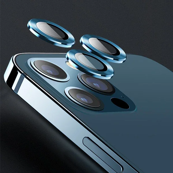 USAMS İphone 12 Pro 3D Metal Çerçeveli Kamera Lens Koruyucu-1852