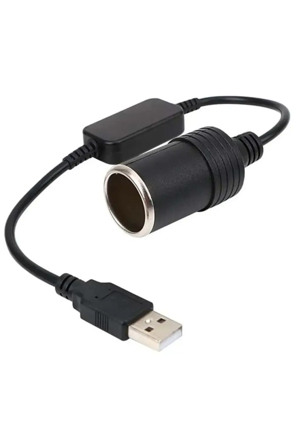 USB 2.0 5 VOLT - 2 AMPER TO 12 VOLT - 0.8 AMPER ÇAKMAK FİŞİ DİŞİ