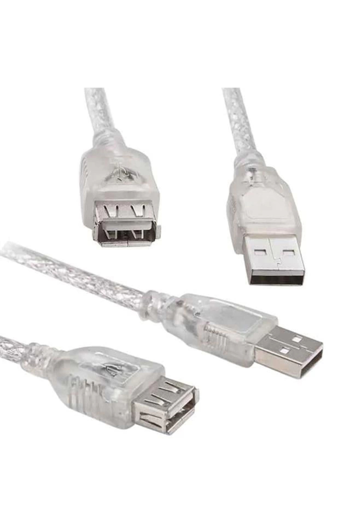 USB 2.0 Şeffaf 10 Metre Usb Uzatma Kablosu