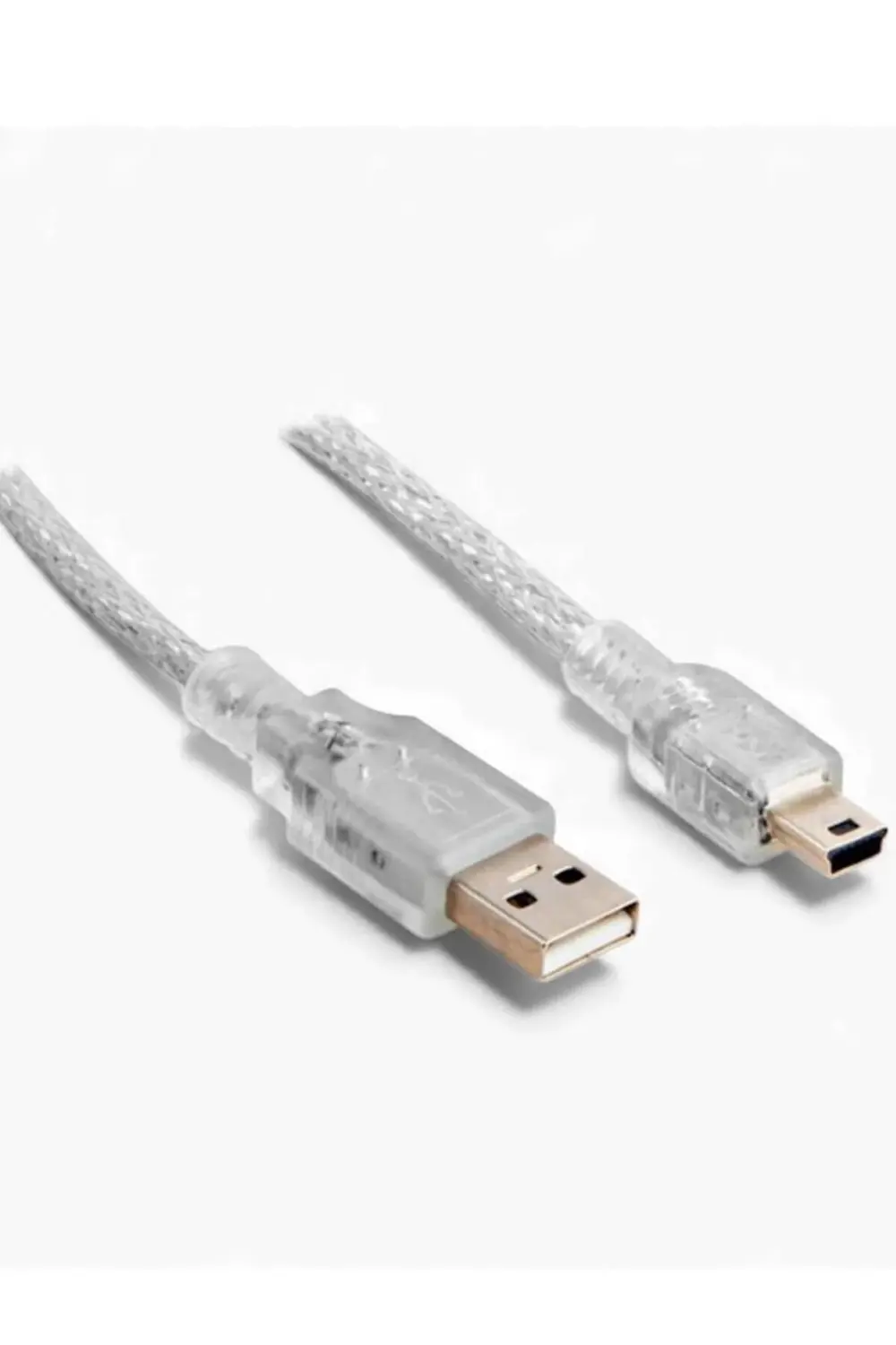 USB 2.0 Şeffaf Mini 5 Pin Kablo 3 Metre – Veri ve Şarj Bağlantı K