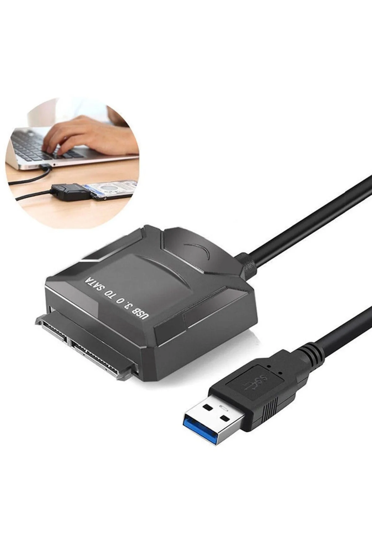 Usb 2.5 İnç-3.5 İnç Sata Harddisk Bağlantı Kablosu