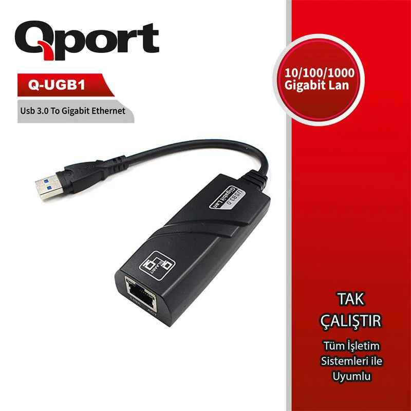 USB 3.0 Gigabit Ethernet Dönüştürücü – 10/100/1000 Mbps Hızlı Ağ Adaptörü Fiyatı, Yorumları ve Özellikleri