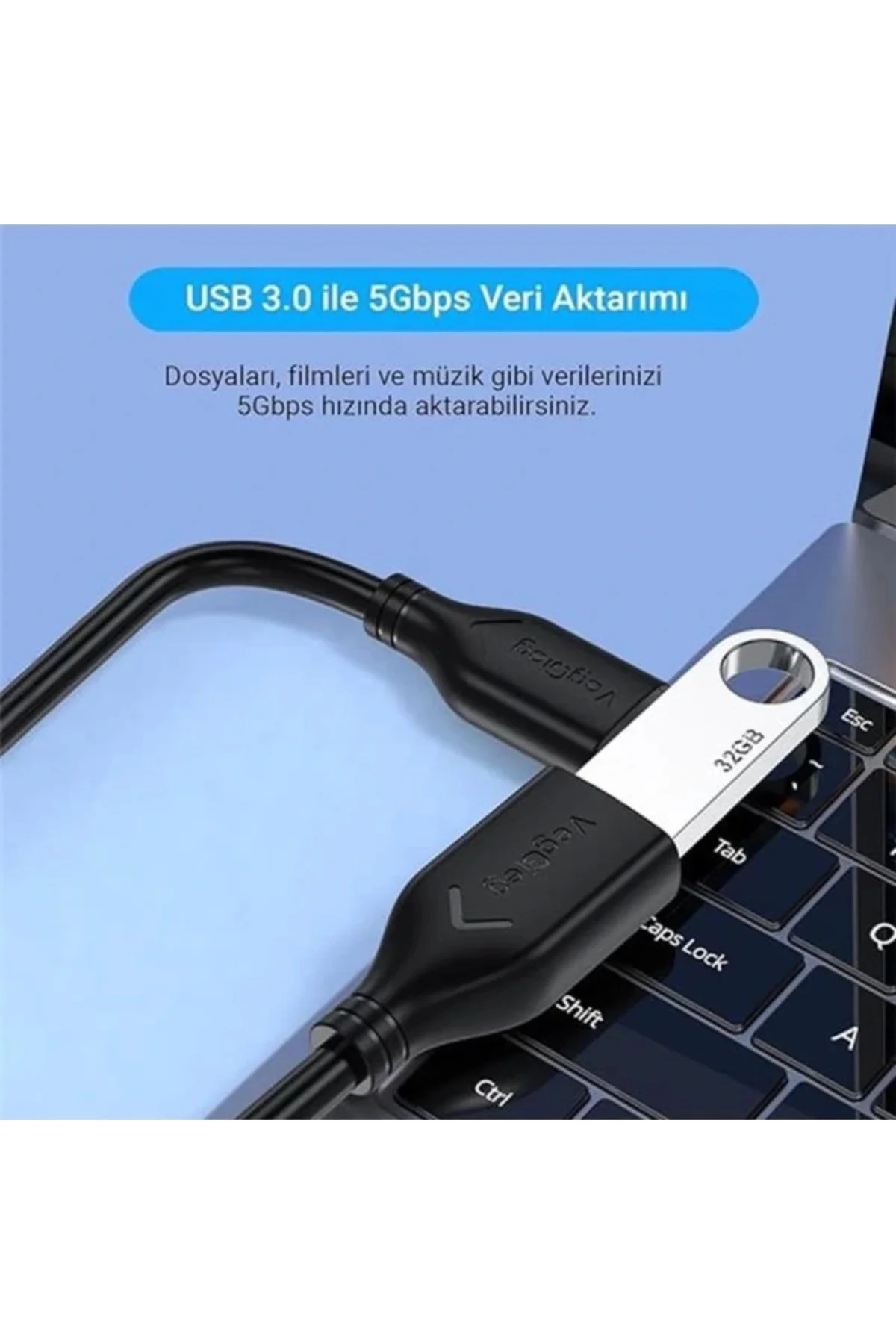 USB 3.0 Uzatma Kablosu 1 Metre