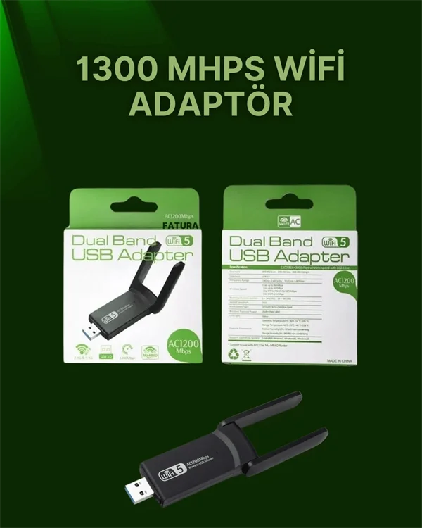 USB 3.0 Wireless Adaptör – 2.4GHz &amp; 5GHz Destekli Fiyatı, Yorumları ve Özellikleri