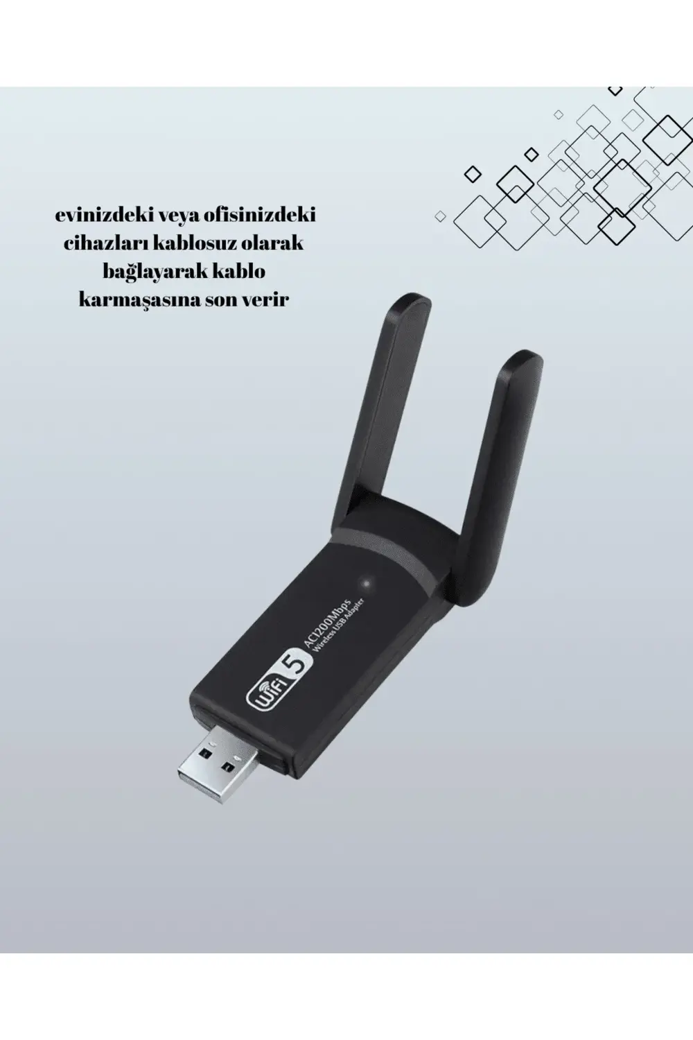 USB 3.0 Wireless Adaptör – 2.4GHz & 5GHz Destekli