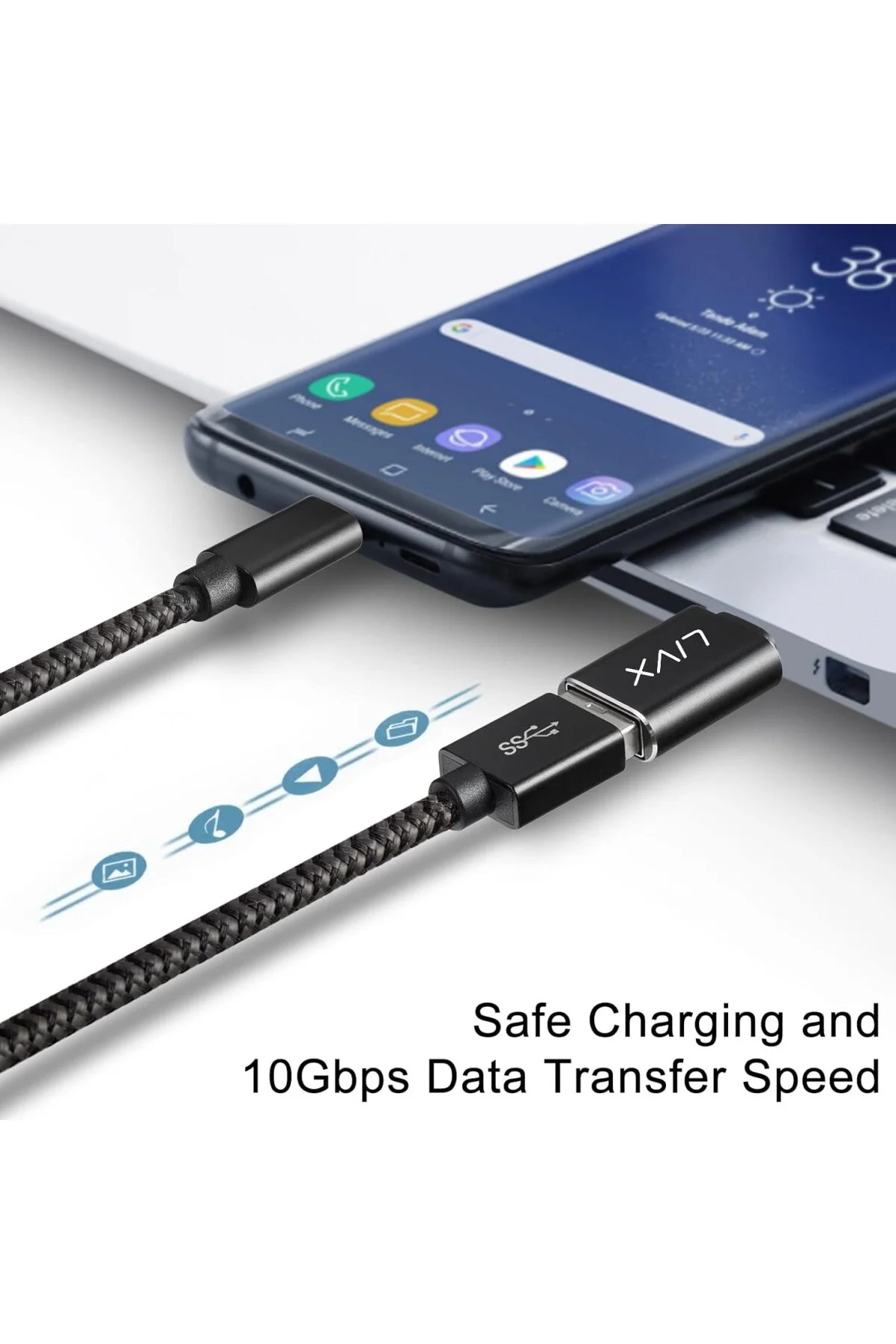 USB 3.1 To Type-C 10Gbps 3A Hızlı Şarj ve Data Aktarımı Çevirici 