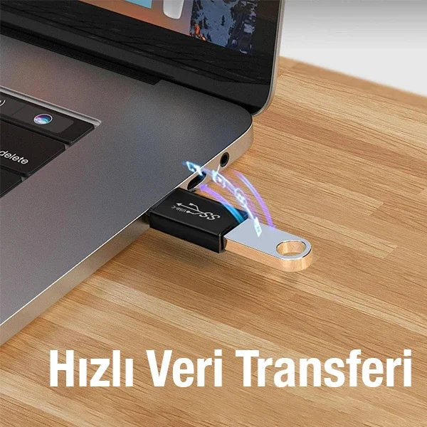 USB-A Dişi - Type-C Erkek OTG Adaptör | 3'1 Tanım Çözüm