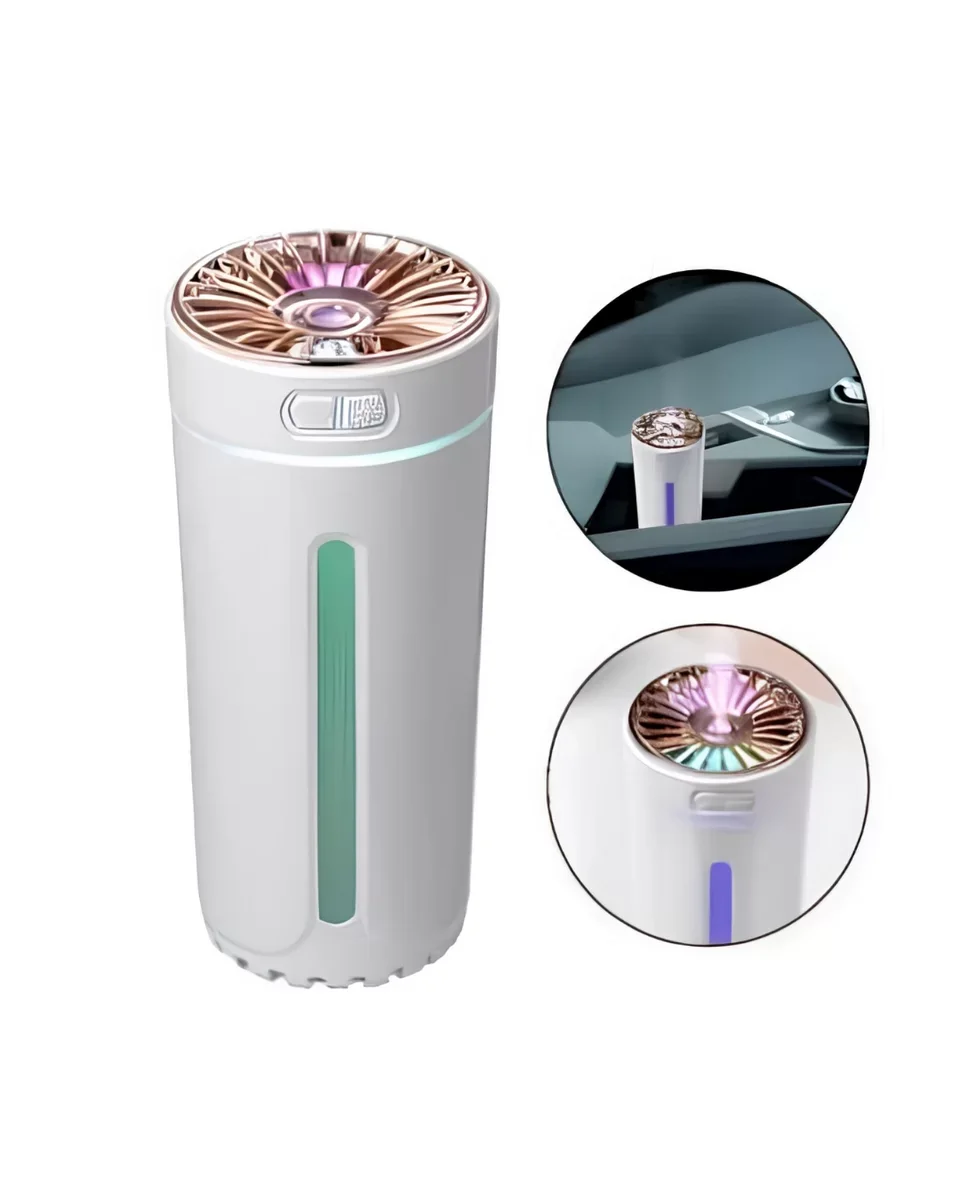 USB Araç Nemlendirici Esanslı Işıklı Mini Difüzör - 5 Esans Hediyeli