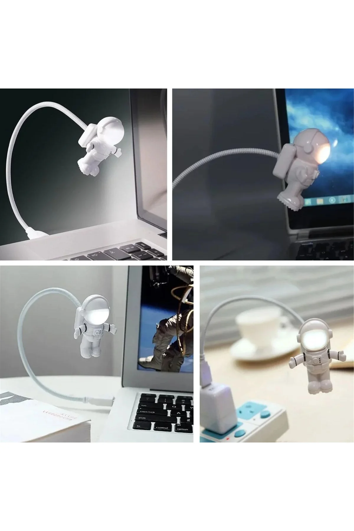 USB Astronot Gece Lambası, Masa Lambası, Kitap Okuma Lambası Işığı USB Astronot Gece Lambası, Masa Lambası, Kitap Okuma Lambası Işığı