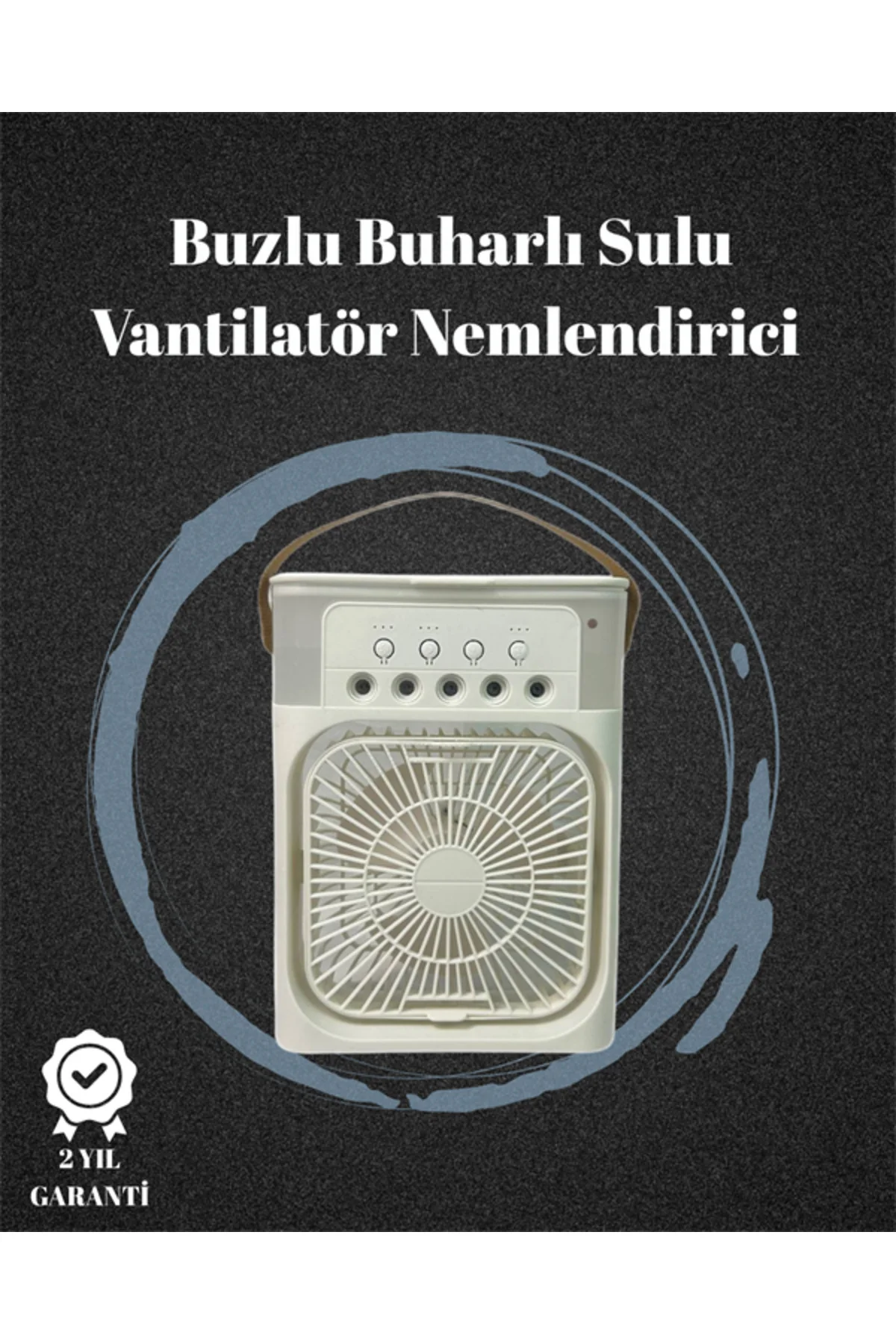 USB Bağlantılı 3'ü 1 Arada Nemlendirici Mini Klima Fan | 7 Renk I