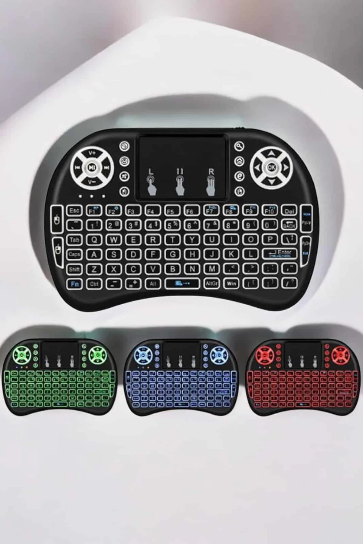 USB Bağlantılı Mini Q Klavye Işıklı Tüm Cihazlara Uyumlu