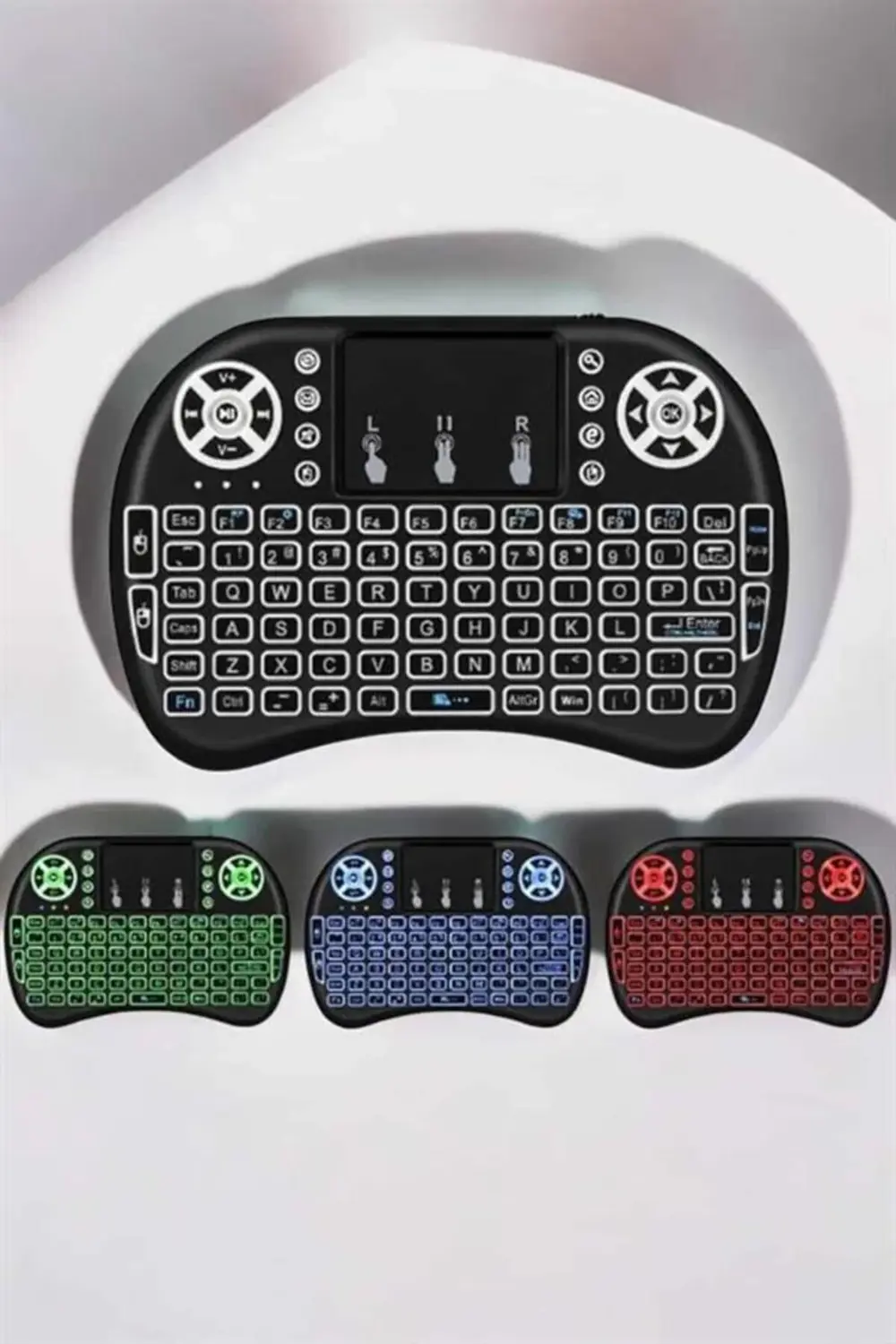 USB Bağlantılı Mini Q Klavye Işıklı Tüm Cihazlara Uyumlu