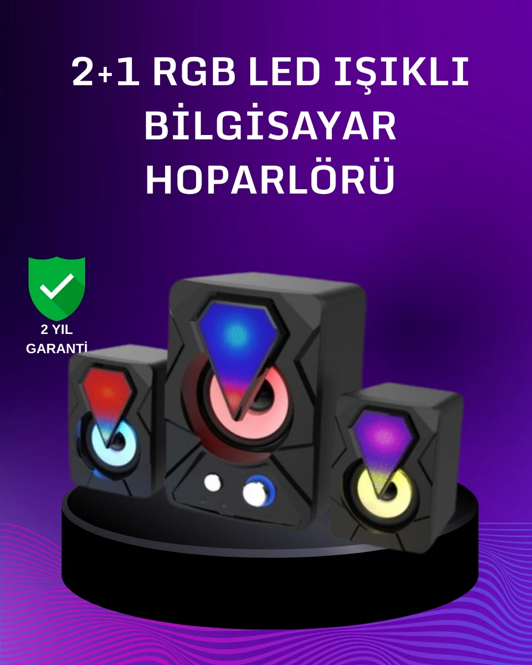 USB Bağlantılı RGB 2.1 Hoparlör Seti Derin Bas ve Renkli Işık Fiyatı, Yorumları ve Özellikleri