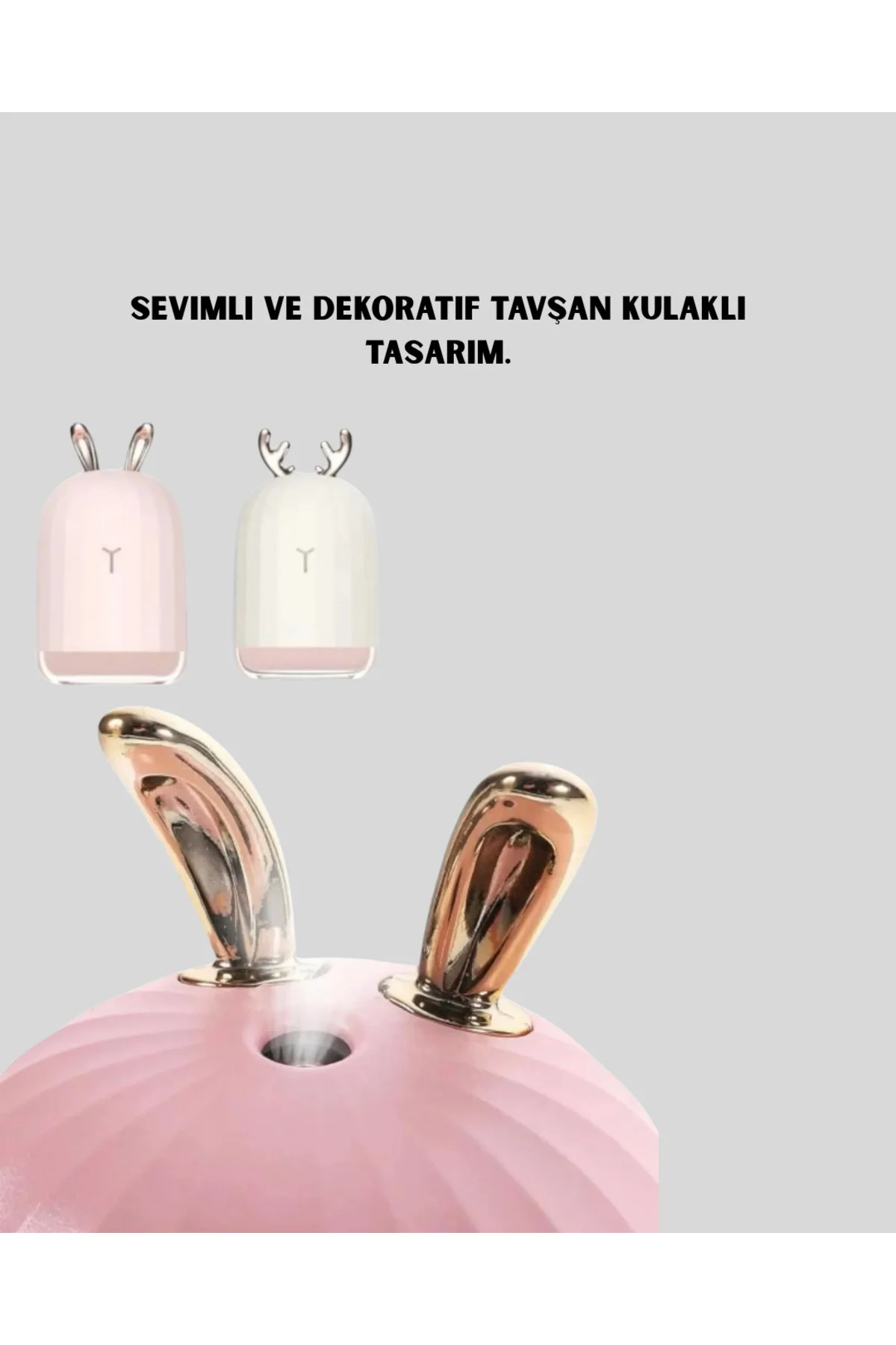 USB Bağlantılı Sessiz Çalışan LED Işıklı Nemlendirici Difüzör 200