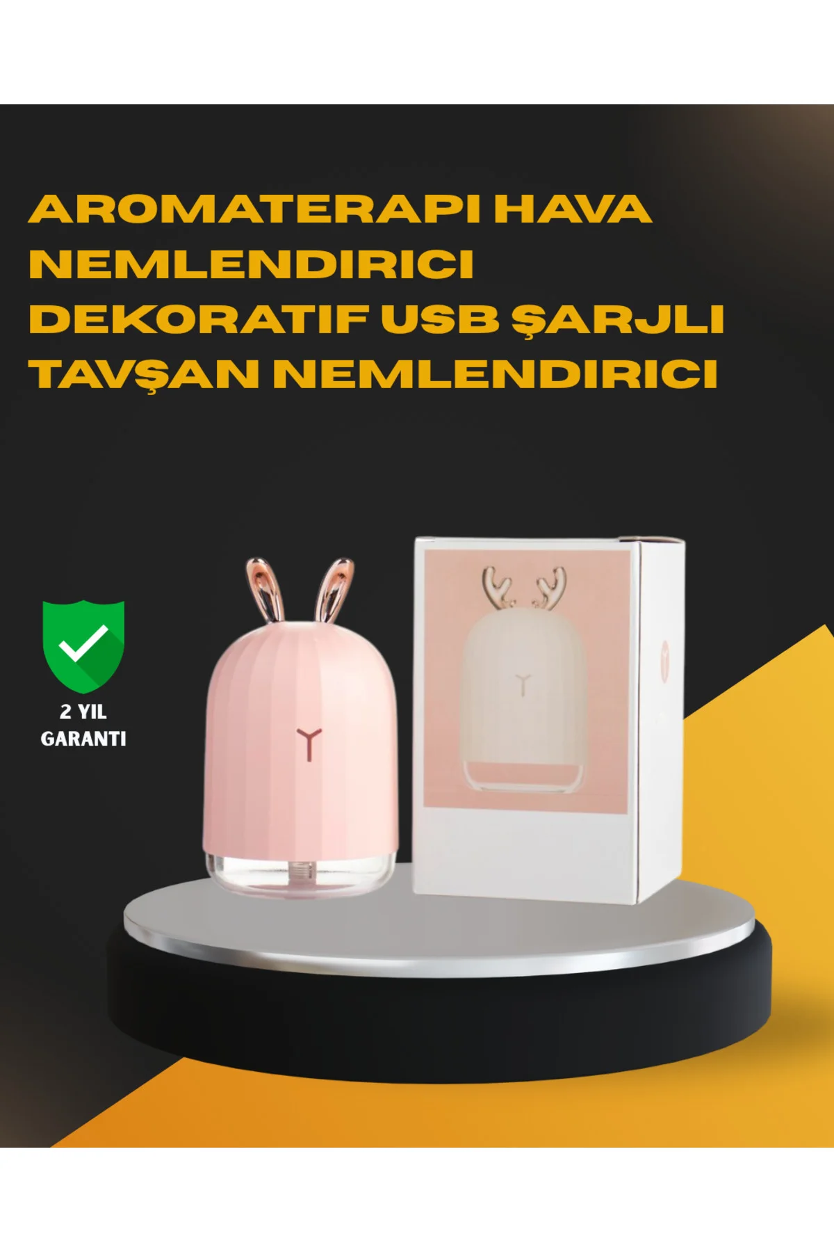 Usb Bağlantılı Sessiz Çalışan Led Işıklı Nemlendirici Difüzör 200