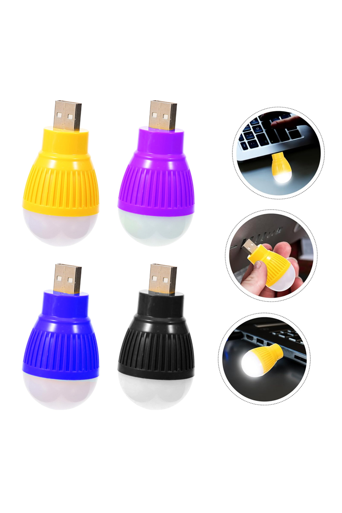 USB BEYAZ GECE LAMBASI MİNİ AMPUL AYDINLATMA (5277)