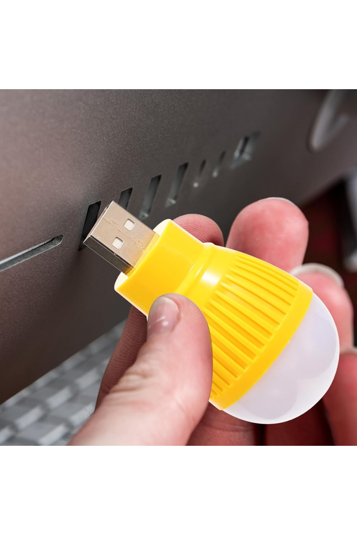 USB BEYAZ GECE LAMBASI MİNİ AMPUL AYDINLATMA (5277)