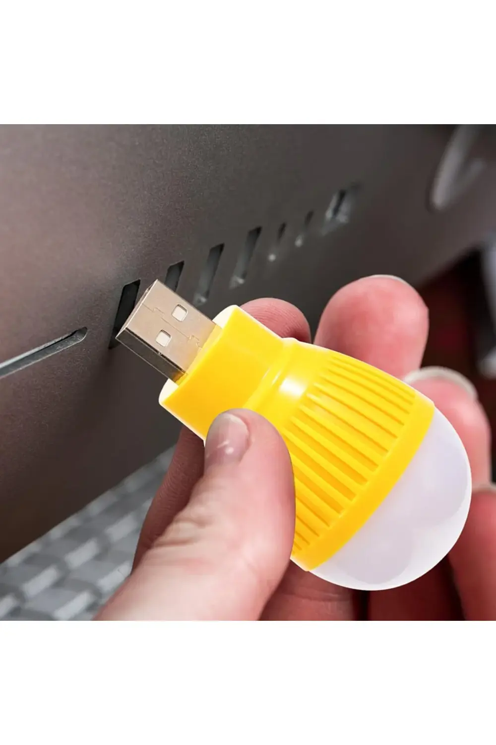 USB BEYAZ GECE LAMBASI MİNİ AMPUL AYDINLATMA (5277)