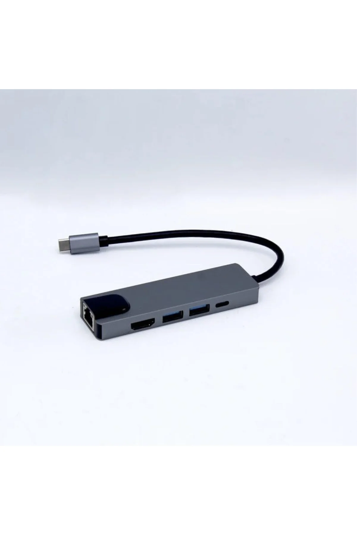 USB C 5in1 Çoklayıcı Adaptör – 4K HDMI, Gigabit LAN, USB-C PD, 2× USB 3.0 Portlu Ty