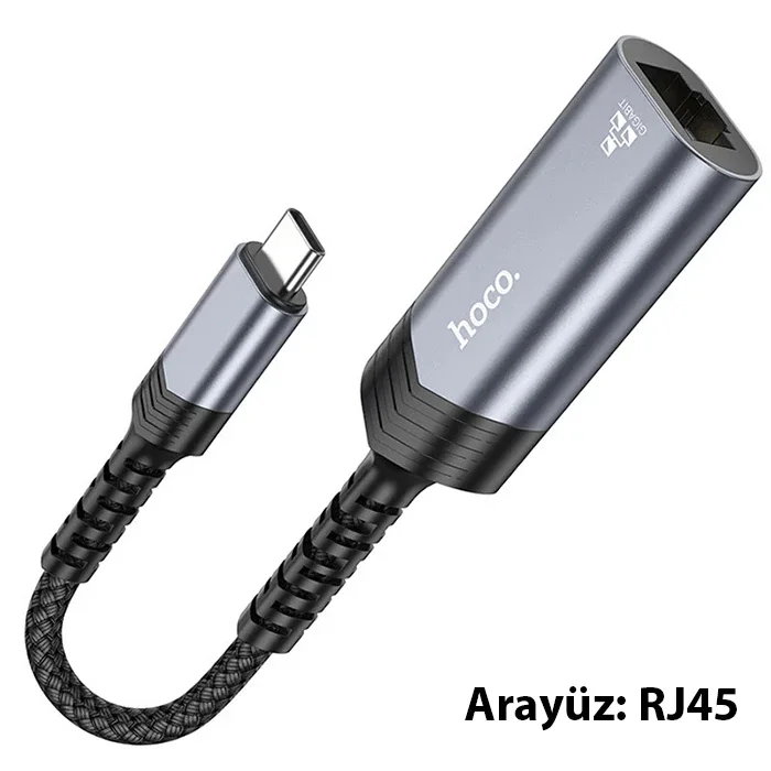 USB-C Gigabit Ethernet Adaptörü – 1000 Mbps RJ45 Dönüştürücü